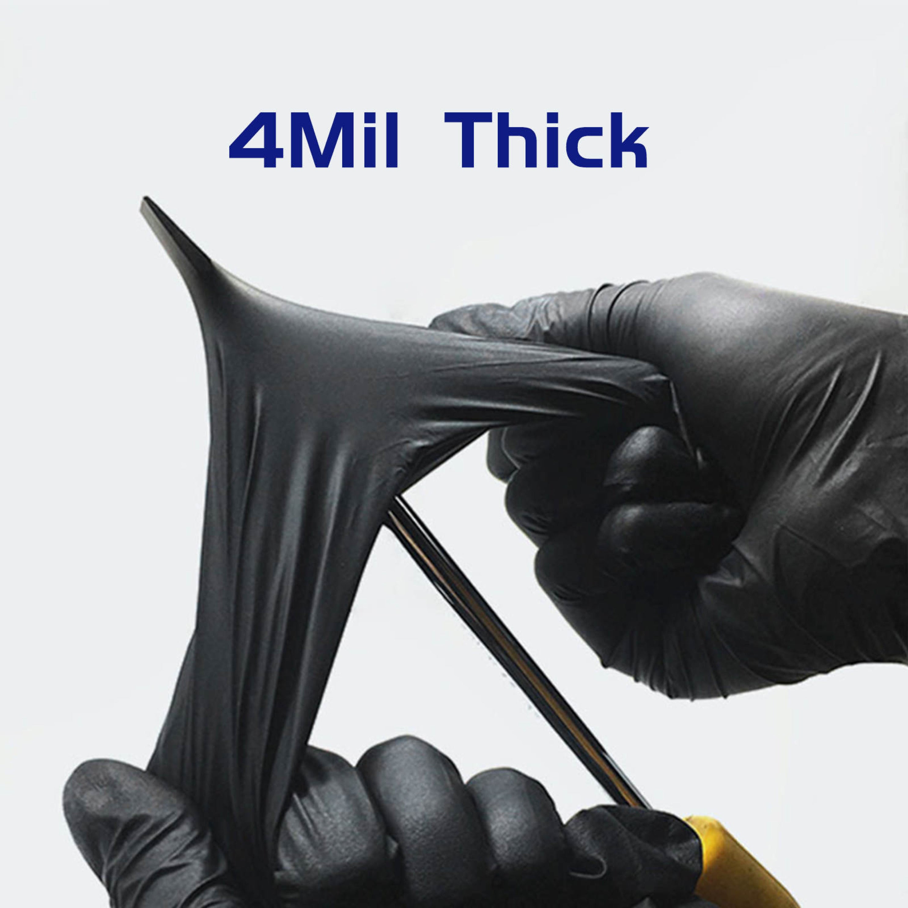 Black Nitrile Disposable Gloves, Exam Gloves, Powder-free, Latex-free, 4mil, Case of 10 Boxes